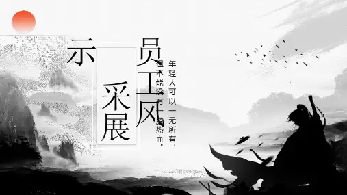 中国风员工风采展示PPT模板