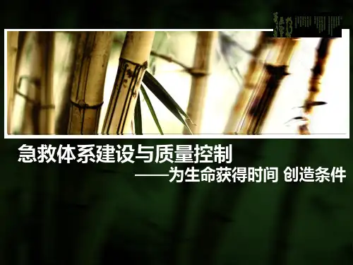 急救体系建设及质量控制