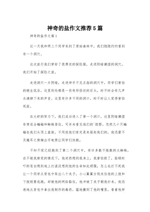 神奇的盐作文推荐5篇
