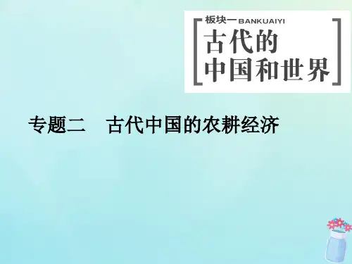 2020年高考历史二轮复习专题二古代中国的农耕经济第三讲古代中国的农业和手工业经济课件新人教版