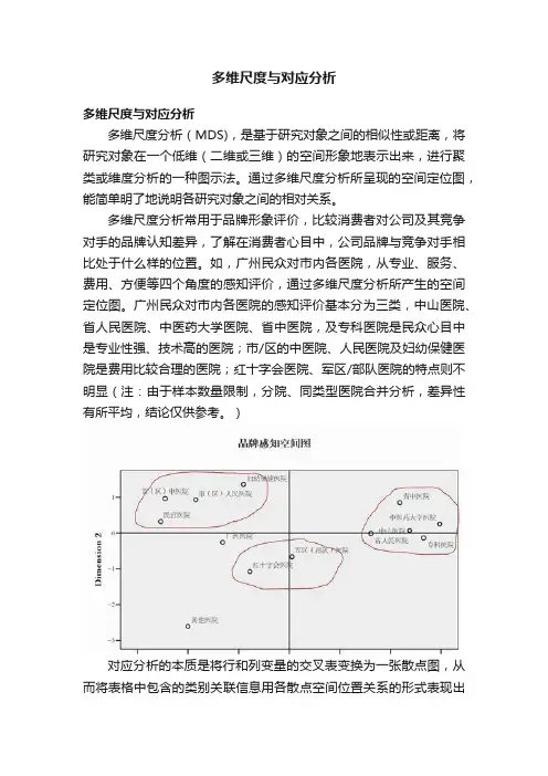 多维尺度与对应分析