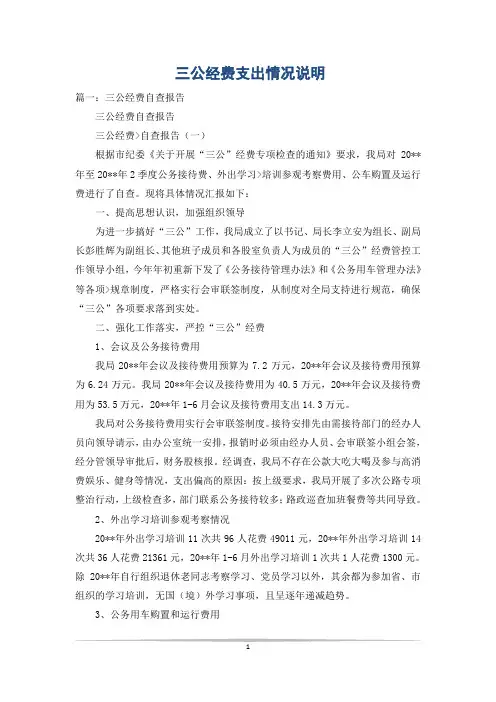 三公经费支出情况说明_1