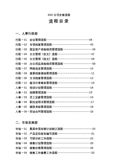 集团公司全套流程图