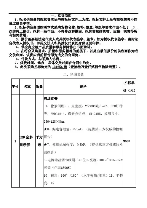 一、竞价须知