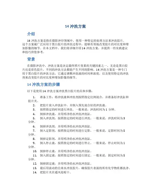 14冲洗方案