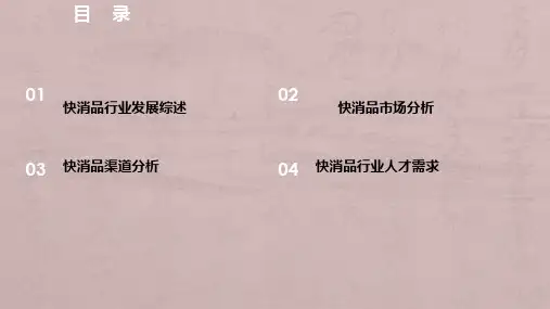快消品行业分析