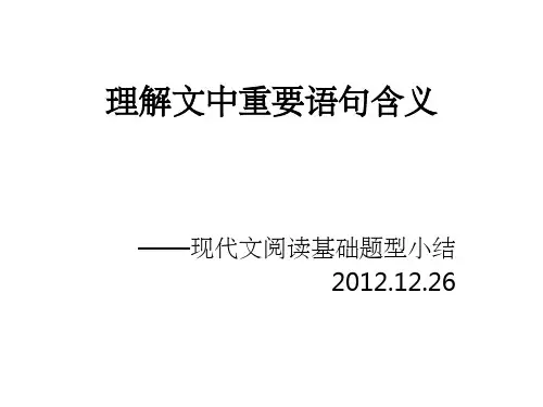 理解重要词句含义(综合版)张ppt课件