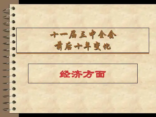 十一届三中全会前后十年变化