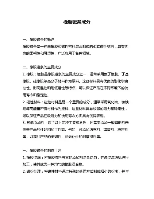 橡胶磁条成分
