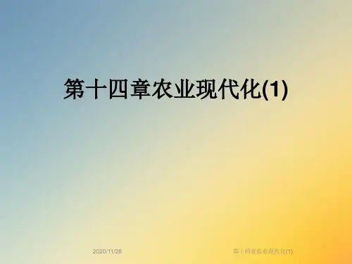 第十四章农业现代化(1)