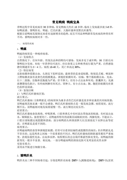 常见鸭病的剖析和防治