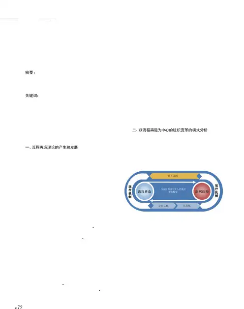 以流程再造BPR为中心的组织变革