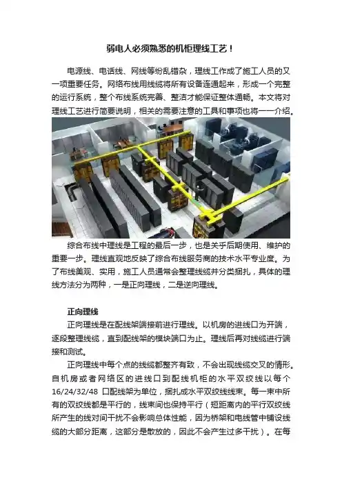 弱电人必须熟悉的机柜理线工艺！