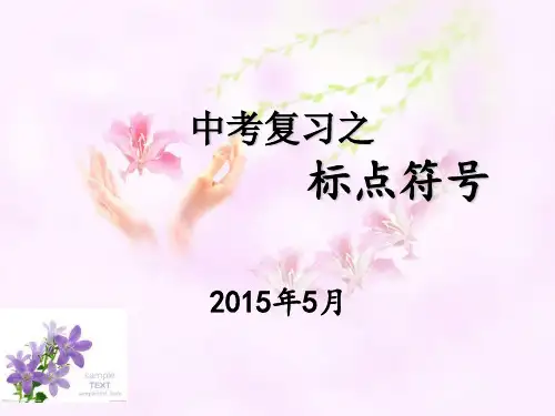 2015年中考语文标点符号解析