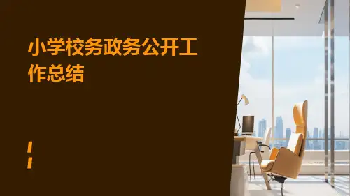 小学校务政务公开工作总结PPT