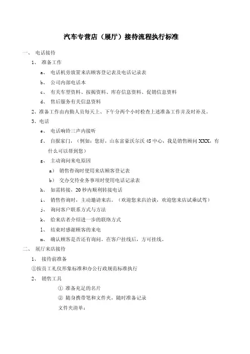 展厅接待流程