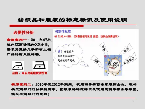 纺织品和服装的标志标识及使用说明ppt课件