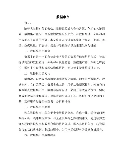 数据集市_精品文档