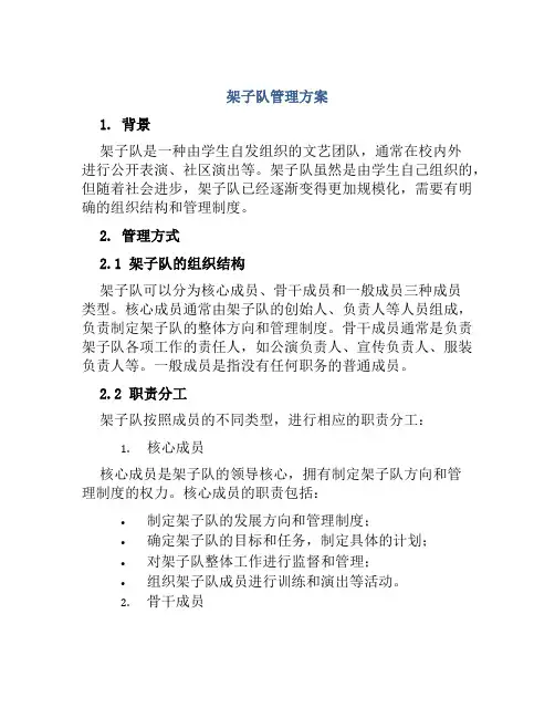 架子队管理方案
