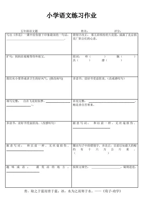 小学五年级语文提高训练 (58)