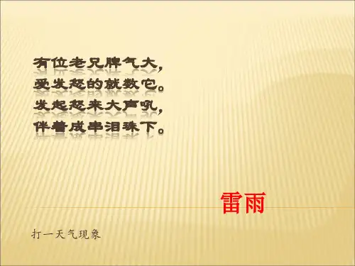 小学二年级语文下册《雷雨》ppt课件
