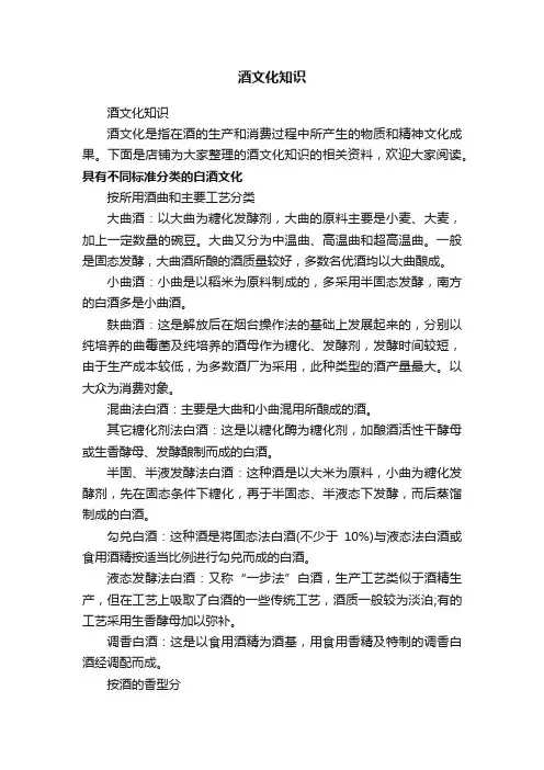 酒文化知识