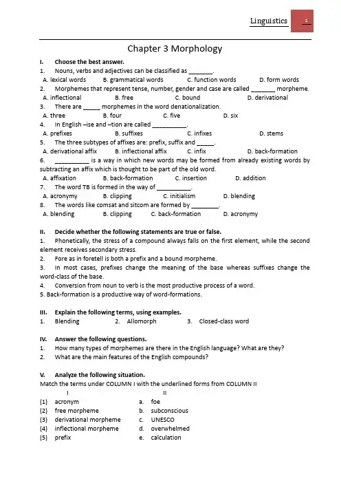 Linguistics,Chapter 3