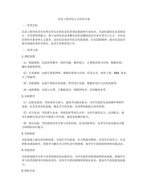 信息工程学院人才培养方案