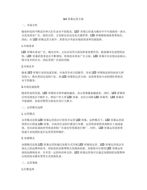 led屏幕运营方案