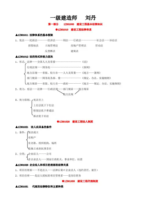 X年一级建造师-法规无敌个人总结
