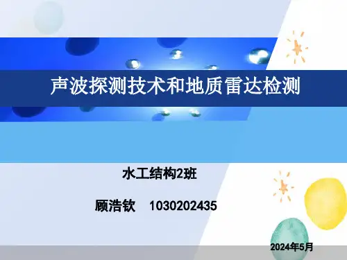 声波探测技术和地质雷达检测