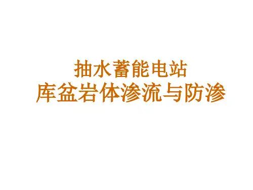 抽水蓄能电站库盆岩体渗流与防渗ppt