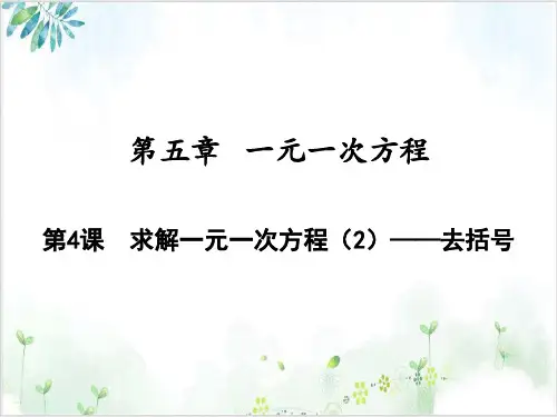 《一元一次方程》_精品课件人教版2