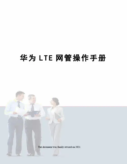 华为LTE网管操作手册