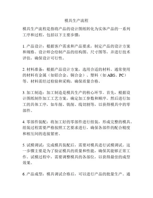 模具生产流程