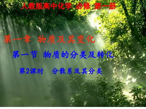 第一章第一节物质的分类及转化 课件 人教版 必修第一册