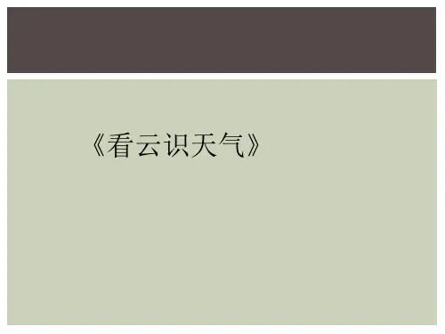 《看云识天气》