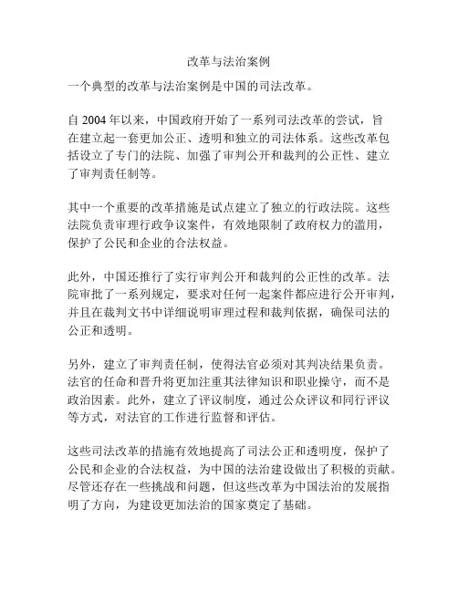 改革与法治案例