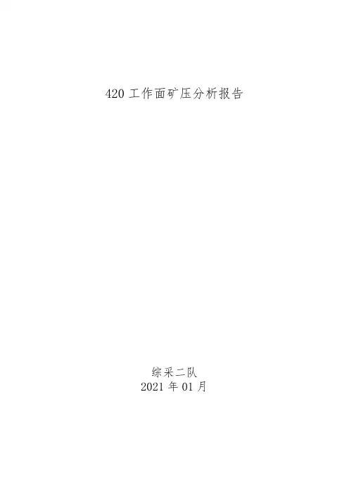 2021年1月份420矿压分析报告