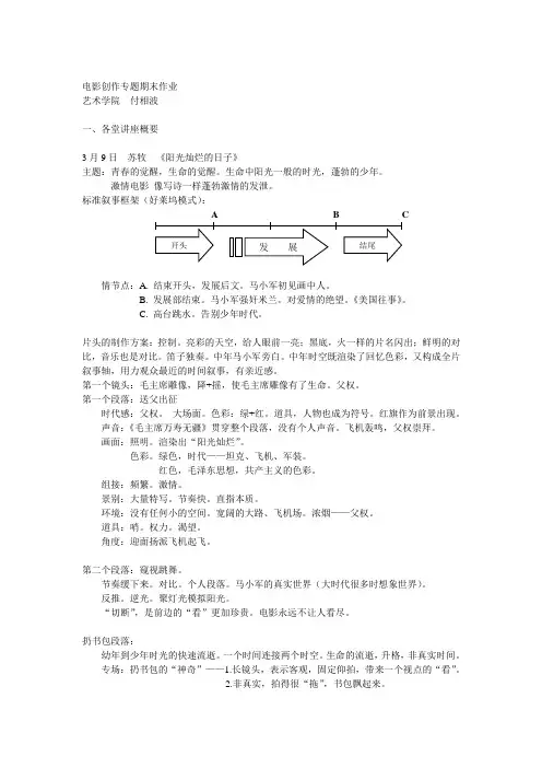 电影创作专题期末作业