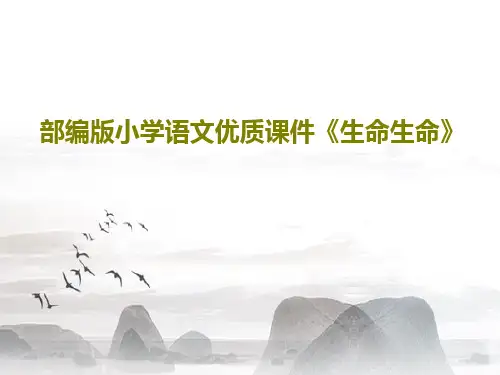 部编版小学语文优质课件《生命生命》PPT共45页