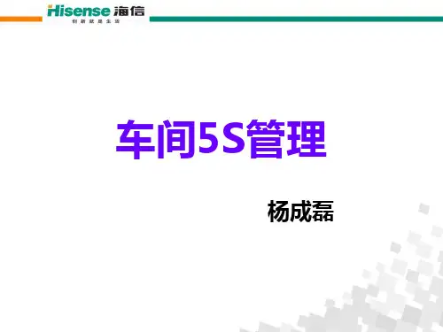车间5S管理讲义(PPT 41页)