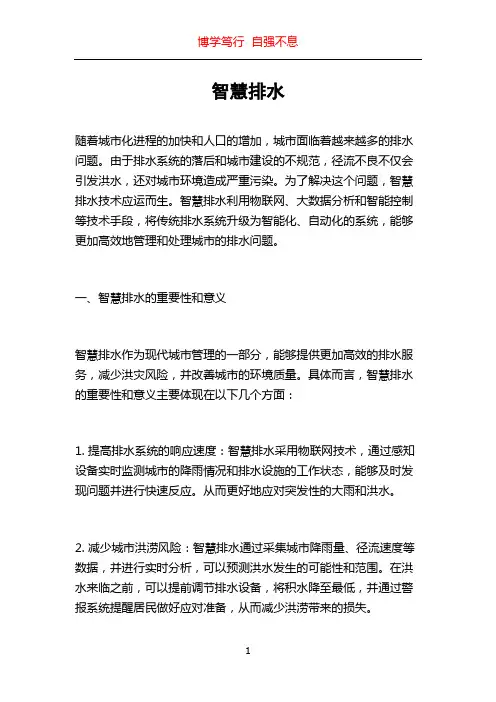智慧排水_精品文档