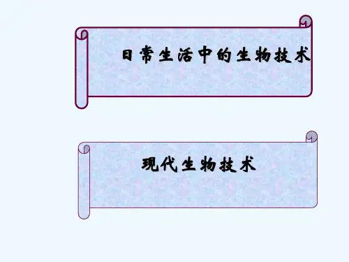 日常生活中的生物技术 PPT