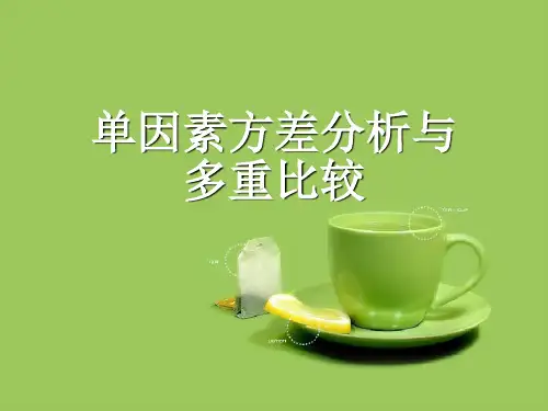 单因素方差分析与多重比较