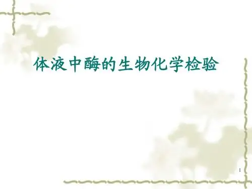体液中酶的生物化学检验 ppt课件