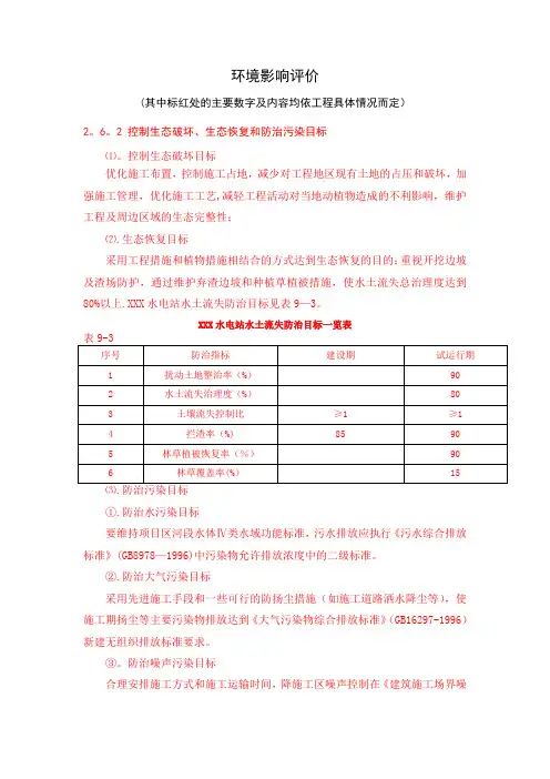 水电站环境影响评价..