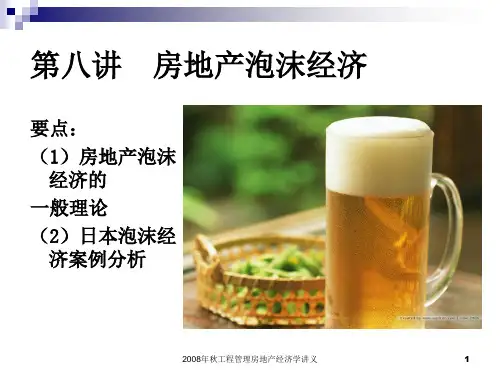 第八讲 房地产泡沫经济——以日本为例