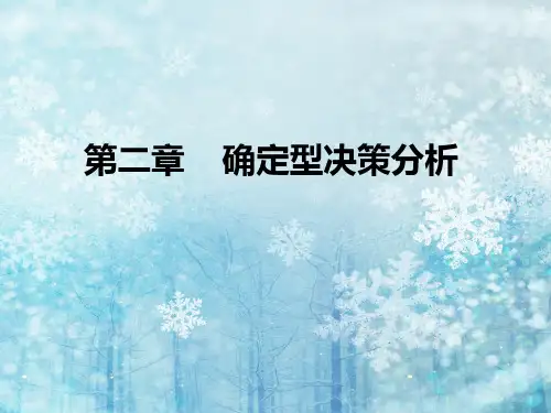 2确定型决策分析