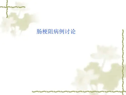 肠梗阻病例的讨论